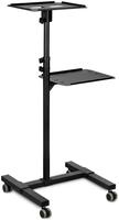Support de projecteur mobile, chariot de présentation et chariot à roulettes réglable en hauteur pour ordinateur portable et projecteur, noir