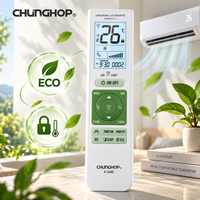 Télécommande universelle pour climatiseur K-3688E avec écran LCD, modes Eco et Sleep, fonction minuterie, voyant LED, portée de 10 m