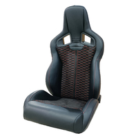 Siège baquet en cuir PVC MASSAIT, fibre de carbone, pour course automobile