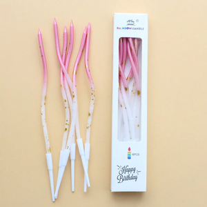 Bougies Magiques Spirales Artisanales (6 Pièces) – Décoratives Colorées <span class=keywords><strong>pour</strong></span> Mariages, Fêtes, Anniversaires d'Enfants et Décorations de Noël - Product Image 3
