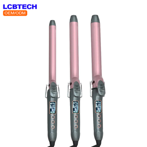 แท่ง<span class=keywords><strong>ม้วน</strong></span><span class=keywords><strong>ผม</strong></span>ไฟฟ้าเซรามิกลูกแพร์หัวดัดผมไฟฟ้าเปียก/แห้งหน้าจอแสดงอุณหภูมิใช้ได้สองแบบ LCD PTC ไม่เป็นอันตรายต่อเส้นผมชุดดัดม้วนใหญ่ - Product Image 2