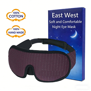 Masque oculaire 3D <span class=keywords><strong>avec</strong></span> <span class=keywords><strong>bandeau</strong></span> réglable et sangle de maintien, taille unique, cousu main, durable, échantillons personnalisés en 5 jours - Product Image 5
