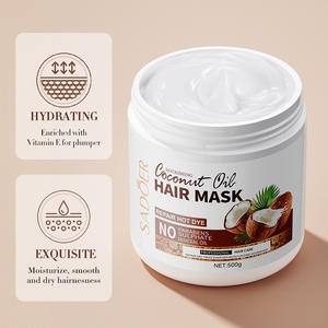 Crema per il trattamento dei capelli all'olio <span class=keywords><strong>di</strong></span> cocco, riparazione del cuoio capelluto e recupero dei danni, tonico per le radici dei capelli e trattamento al cuoio capelluto con cheratina - Product Image 2