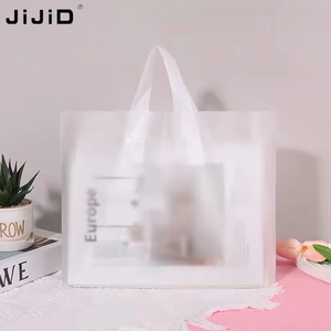 Sacs de courses en plastique PE personnalisés avec logo JIJID, impression couleur intégrale, sacs T-shirt avec logo, emballages personnalisés - Product Image 2