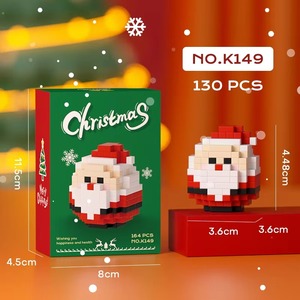 ของเล่นตัวต่อการ์ตูนคริสต์มาสสุดฮิต ซานตาคลอส มนุษย์หิมะ ถุงเท้า ต้นคริสต์มาส ตัวต่อขนาดเล็ก ของเล่นเด็ก ของขวัญสำหรับเด็ก - Product Image 5