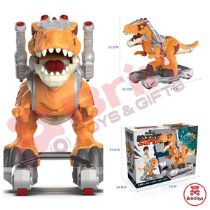 Super grande tirannosauro Rex Scooter elettrico da passeggio dinosauro Spray giocattolo accessorio da giro - Product Image 6