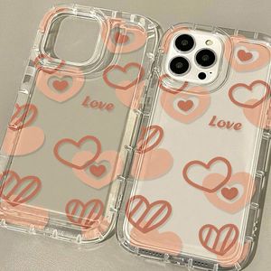 เคสโทรศัพท์สำหรับ iPhone 17 Pro Max แบบใสลายกราฟฟิตีพร้อมถุงลมนิรภัย ลายหัวใจสไตล์ INS รูขนาดใหญ่ ป้องกันการกระแทก - Product Image 2