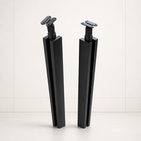 Balustrade minimaliste en verre trempé |   Rampe sans cadre pour balcon, terrasse, escalier |   Colonne en acier inoxydable non perforée