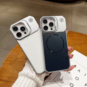 Funda Magnética Mate para Teléfono Celular <span class=keywords><strong>Iphone</strong></span> <span class=keywords><strong>11</strong></span> 16, con Marco Plateado sin Bordes, Disipación de Calor por Aromaterapia, de Fábrica BAILI - Product Image 6