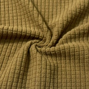 Giá Tốt 160GSM 100% Polyester Waffle Ngô Hạt Dứa Drop-Needle Jacquard Cực Fleece Vải Dệt Kim Cho Sofa Bìa - Product Image 6