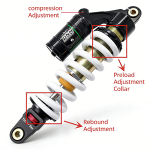 <span class=keywords><strong>Amortiguador</strong></span> Trasero Doble Ajustable <span class=keywords><strong>DNM</strong></span> MT-RC de 310 mm y 1000 lb para Motocross, ATV, Quad, BSE T8, Kayo, CRF, KLX, YZF - Product Image 3