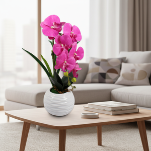 16.5 \ "orchidea artificiale con vaso 12 pz/CS simulazione verde - Product Image 5