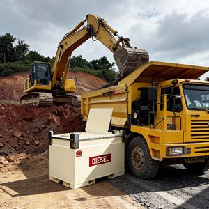 Tanque de Almacenamiento Portátil de Acero al Carbono de Doble Pared SUMAC, Certificado UL142, 500 Galones/1000 Galones, en Forma de Cubo, para Venta en <span class=keywords><strong>España</strong></span> - Product Image 1