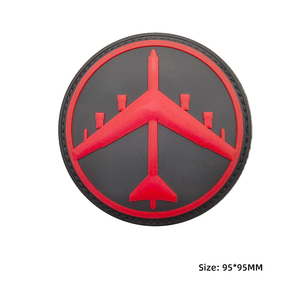 Custom Aircraft PVC Rubber Printed Lace Hook and Loop Waterproof <b>Patch</b> with 3D Embossed Logo Badge for <b>Jackets</b> Hats Backpacks - Product Image 4