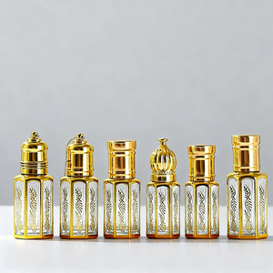 Luxury <b>Mini</b> Portable Essential Oil Perfume Glass <b>Bottle</b> 3ml 6ml 12ml Vintage Luxury Perfume <b>Bottle</b> with Cap - Product Image 2
