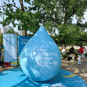 Esfera de Agua Inflable Gigante de 2m con LED, Modelo de Gota de Agua Luminosa para Decoración de Eventos Ambientales, Cabina de Fotos, Festivales, Exposiciones - Product Image 3