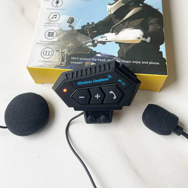 BT-12 Waterproof Super-long Standby Headphones Automatic Answering BT12 Motorcycle Wireless Helmet Headset From China