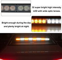 Barre lumineuse de signalisation routière de 36 pouces à 32 LED, barre lumineuse d'avertissement d'urgence, lumière stroboscopique directionnelle clignotante, éclairage de précaution d'urgence