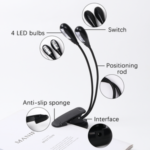 Lampe de lecture LED à clip pour pupitre de <span class=keywords><strong>musique</strong></span> Lampe de lecture dans le lit Haute luminosité Idéal pour les musiciens et pianistes Enfants Voyage - Product Image 4
