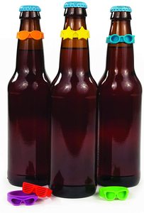 Identificateurs de verres à vin réutilisables en silicone, breloques pour verres à vin de Noël - Product Image 5