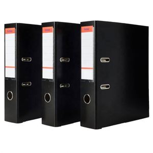 Lever Arch <b>Files</b> <b>A4</b> Spine 75mm 2 Rings Capacity 750 Sheets Black Red and Blue Polypro Cover - Product Image 1