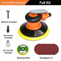 Ponceuse orbitale électrique rechargeable à vitesse variable, sans balais, sans aspiration ni aspiration d'air, pour ponçage du bois DIY - Offre Spéciale