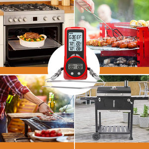 เครื่องวัดอุณหภูมิเนื้อแบบไร้สายสำหรับทำอาหารเครื่องวัดอุณหภูมิอาหารแบบดิจิตอลพร้อมที่จับเวลาตั้งปลุกอุณหภูมิหัววัดคู่ - Product Image 2