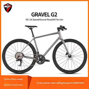 Bicicletta Gravel Pro Leggera in AL6061 con Forcella in Fibra di Carbonio ad Alto Modulo e Cavi Interni per Corse su <span class=keywords><strong>Strada</strong></span> e Gravel - Product Image 6