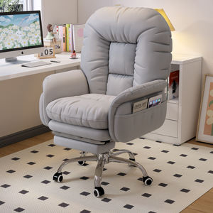 आरामदायक एर्गोनोमिक गुलाबी कार्यालय कंप्यूटर सोफा चेयर स्विवेल रेस्टनर के साथ रहने वाले कमरे के लिए फुटरेस्ट लक्जरी आधुनिक - Product Image 3