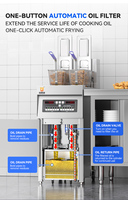 Friteuse de poulet à double panier à deux réservoirs Fryer16L Machine à frire électrique de cuisine commerciale avec moteur de minuterie Nouveau produit