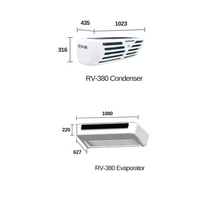   Unité frigorifique pour voiture et camion RV-380 24V/12V avec compresseur et pompe - Plage de température de -20 à 0°C - Puissance moteur de 2300W à 4050W