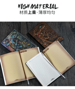 Carnet vintage à motifs de lézards avec incrustation de pierres précieuses, journal à couverture rigide de style européen, cadeau idéal pour les collectionneurs et les amateurs de livres - Product Image 6