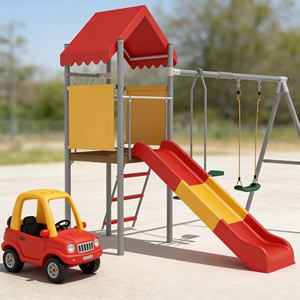 Compact Mini Plastic Slide for Toddlers with Outdoor Playground Slide for Small Garden or <strong>Patio</strong> - Product Image 2