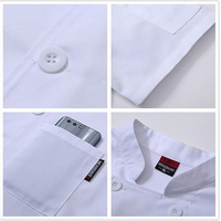 Uniformes de chef classiques pour restaurants, prix de gros, uniformes de chef sur mesure, vestes de chef pour hommes, logo personnalisé pour cuisine.