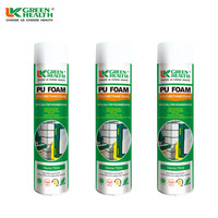 Mousse adhésive en polyuréthane pour scellage, mousse écologique, Flexible, Spray, colorant, OEM, 1 pièce