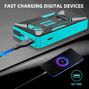 Starter Jump mobil 12V + Bank daya 12000mAh baterai otomatis 4000A perangkat Booster darurat lampu LED 12V Starter baterai mobil Diesel - Product Image 5