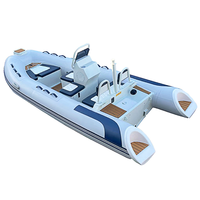 Bateau gonflable à joint soudé de 12 pieds, 3.6M, coque en aluminium côtelée Hypalon/PVC
