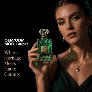 Perfume Verde Esmeralda de Marca Privada para <span class=keywords><strong>Hombre</strong></span>, Botella con Diseño de Diamantes, Logotipo Personalizado, Precio de Fábrica, Envío Rápido, Servicio Profesional, Pro Lab - Product Image 1