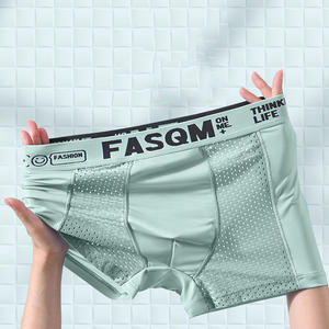 Ladymate ODM/OEM Boxer da <span class=keywords><strong>uomo</strong></span> di seta di ghiaccio biancheria intima elasticizzata 3 Pack Boxer comode <span class=keywords><strong>mutande</strong></span> morbide slip Boxer - Product Image 2