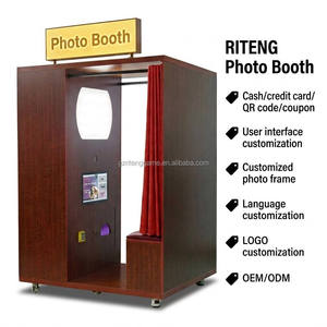 Kiosque <span class=keywords><strong>photo</strong></span> vintage, machine à selfie tout-<span class=keywords><strong>en</strong></span>-un avec impression instantanée et système de paiement multiple - Product Image 2