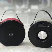 Haut-parleur Bluetooth P23 en cuir véritable, portable, BT5.1, boîte audio, prend en charge la lecture de clé USB, entrée AUX, boîte à musique en cadeau