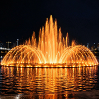 Outdoor-Tanzbrunnen mit RGB-LED-Beleuchtung, Lasershow und programmierbaren Wasserstrahleffekten