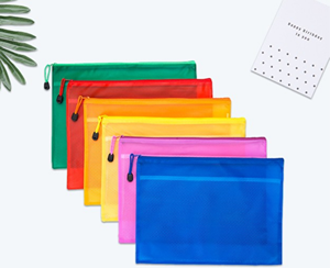 Carpeta de Archivo con Cierre de Cremallera de Malla de PVC A4 con Logotipo Personalizado, Doble Capa, Engrosada, Esmerilada, Impermeable, para Oficina y Escuela - Product Image 1