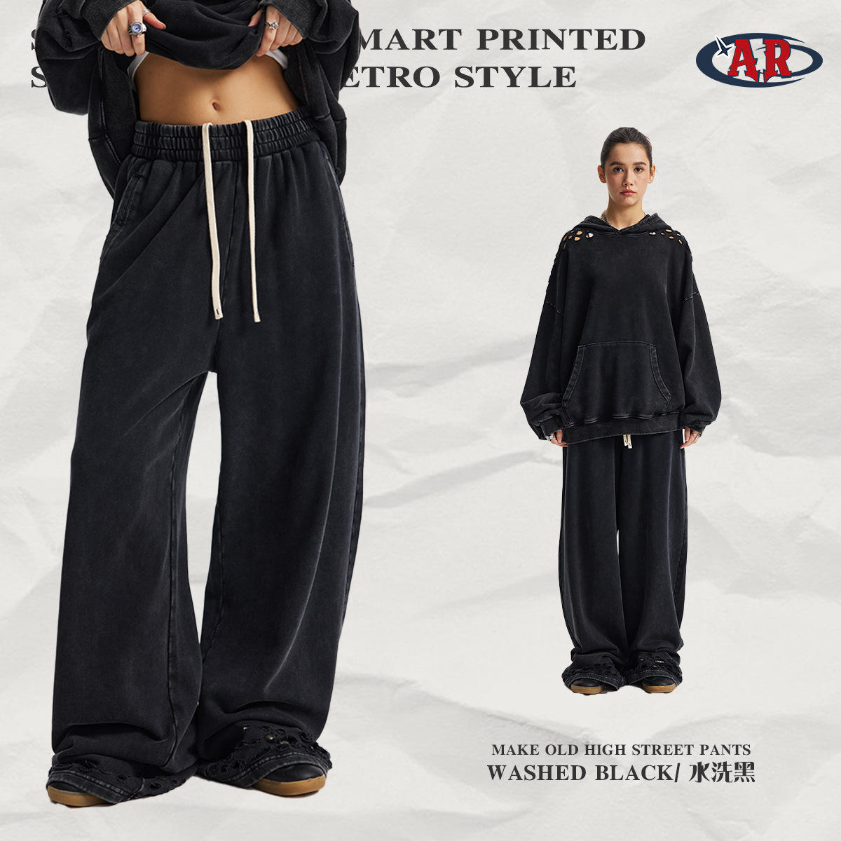 กางเกง7207-ล้างสีดำ