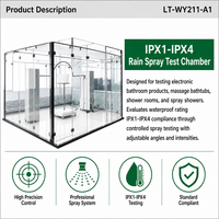 Dispositivo de Prueba de Impermeabilidad IPX4 para Grifos y Cabezales de Ducha Termostáticos Digitales, Sistema de Prueba de Pulverización con Tubo Oscilante, Prueba de Lluvia con Tubo Oscilante