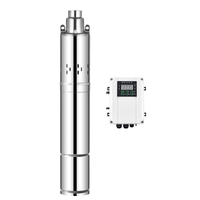 Pompe submersible multistade OEM en acier inoxydable de 4 pouces à haute pression pour puits profond, alimentée par énergie solaire, pour l'irrigation agricole et l'approvisionnement en eau à distance