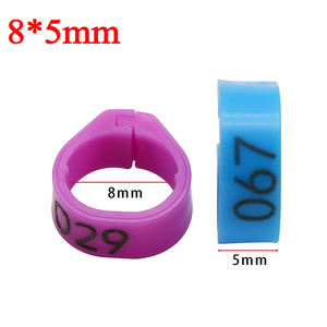 100 Stuks 8 Mm Binnendiameter 5Mm H Plastic Duif Voetring Pluimvee Poot Banden Vogel Voet Ring Genummerd (001-100) - Product Image 2