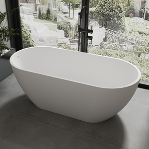 Diseño moderno Popular Europeo Independiente 1,3 m a 1,8 m Bañera de piedra artificial de remojo Durable para uso doméstico/hotelero - Product Image 6