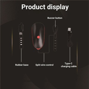 Baifeng Bicycle Front <b>Light</b> Led Rechargeable Ip4 Waterproof With Bell For Night Riding Cycling Accessories - Product Image 4