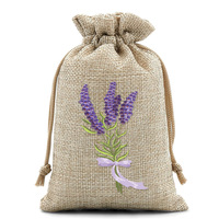 Kantong Serut Penyimpanan Lavender Kedatangan Baru Kantong Kain Kanvas Linen untuk Pembungkus Kado dan Kemasan Produk Perhiasan Mewah